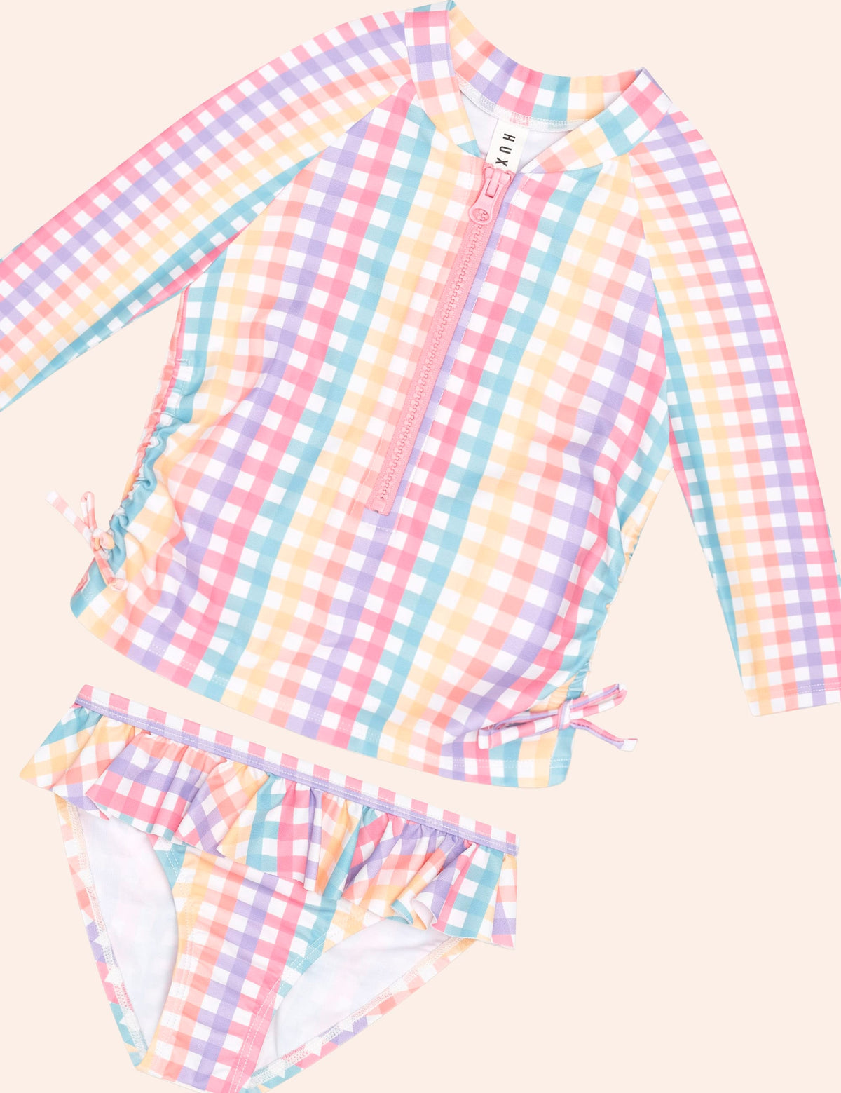 Huxbaby Rainbow Check 2 Piece Swim Set
