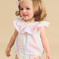 Huxbaby Rainbow Check Frill Onesie