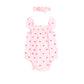Huxbaby I Heart You Pointelle Bubble Romper and Headband Baby Pink