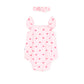 Huxbaby I Heart You Pointelle Bubble Romper and Headband Baby Pink