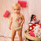 Bella and Lace Holly Romper Brandy Custard