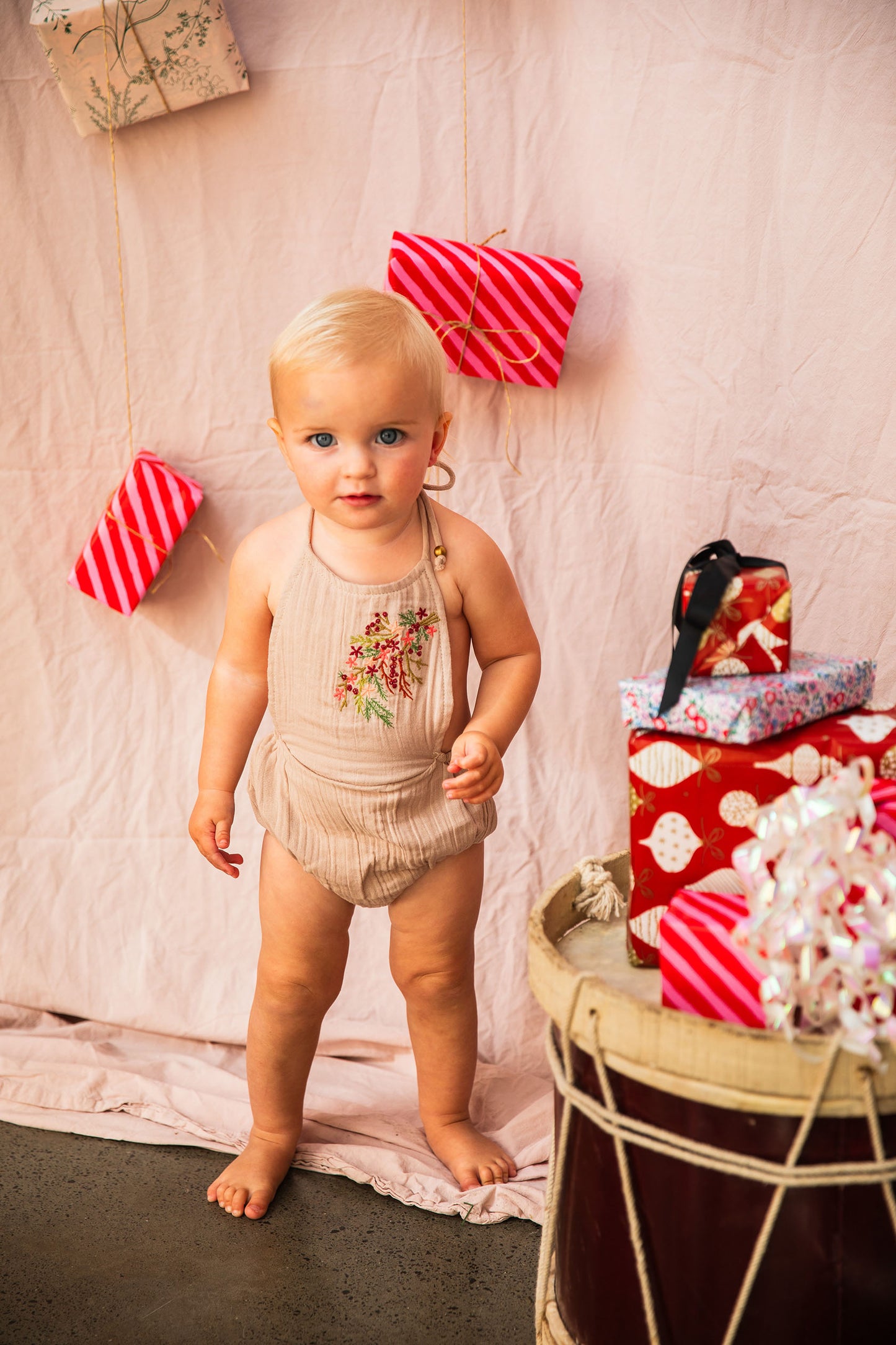 Bella and Lace Holly Romper Brandy Custard