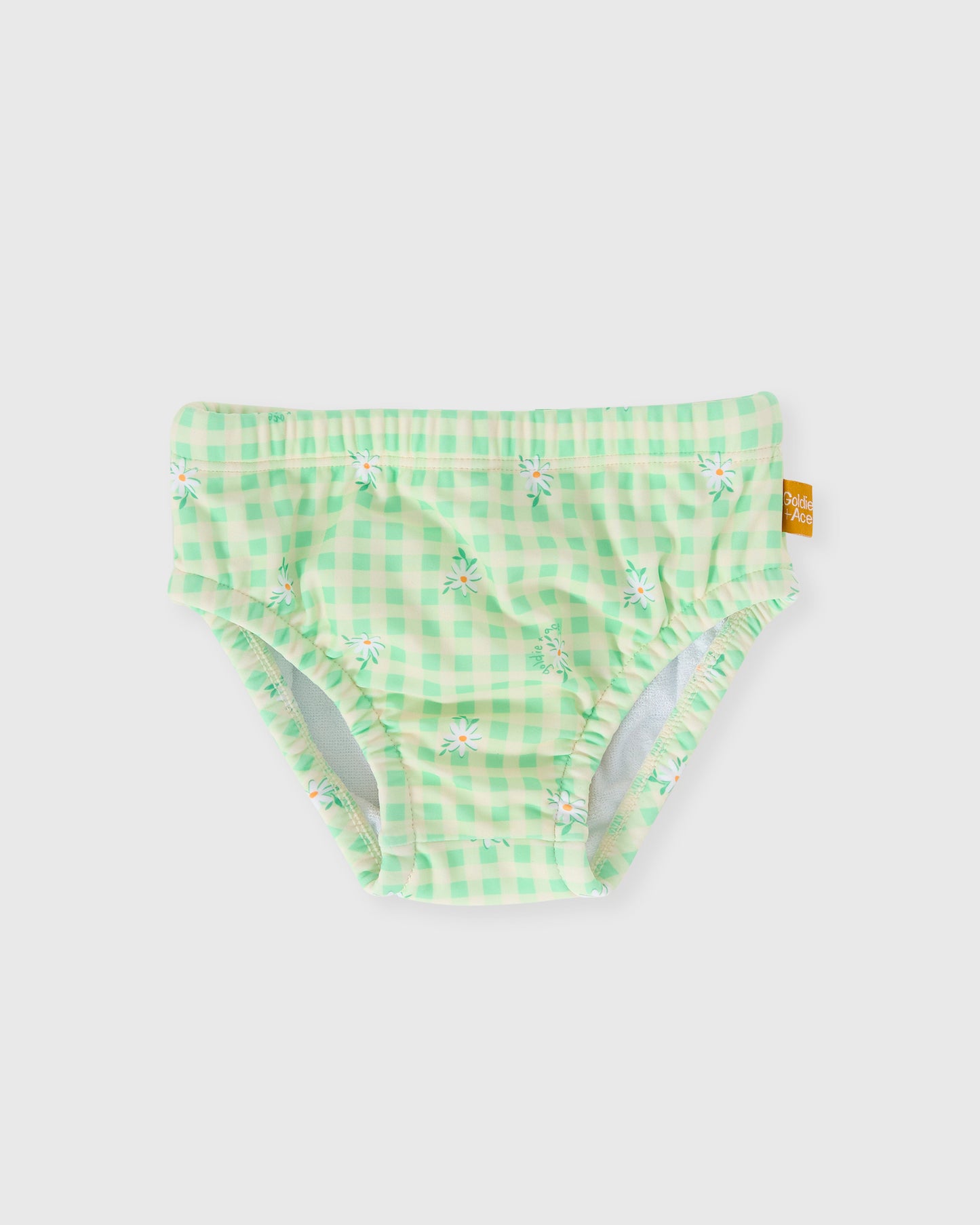 Goldie + Ace Gingham Daisy Swim Nappy