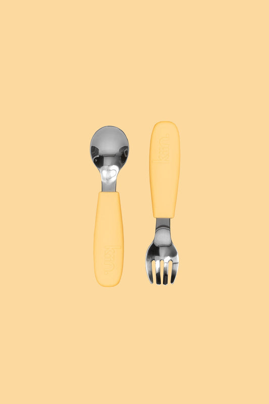 Kiin Baby Silicone Cutlery Set Buttercup