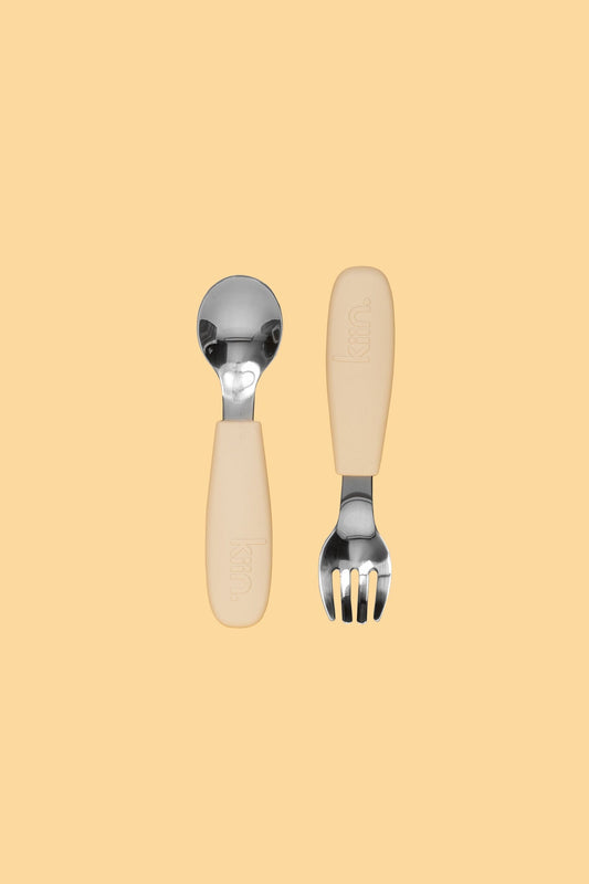 Kiin Baby Silicone Cutlery Set Vanilla
