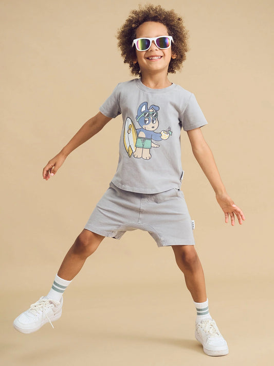 Huxbaby Surfer Dawg T-Shirt Washed Grey