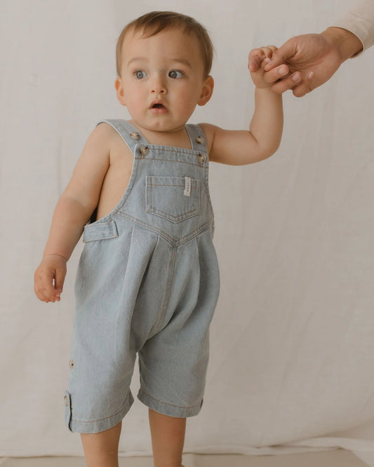 Susukoshi Denim Overall Shorts Baby Blue