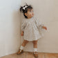 Quincy Mae V Smocked Dress Winter Floral Ivory