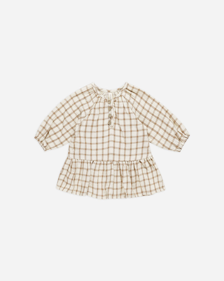 Quincy Mae Lany Dress Cinnamon Plaid