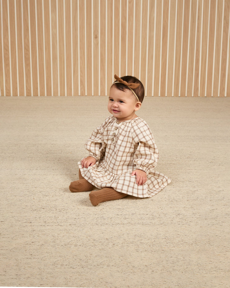 Quincy Mae Lany Dress Cinnamon Plaid