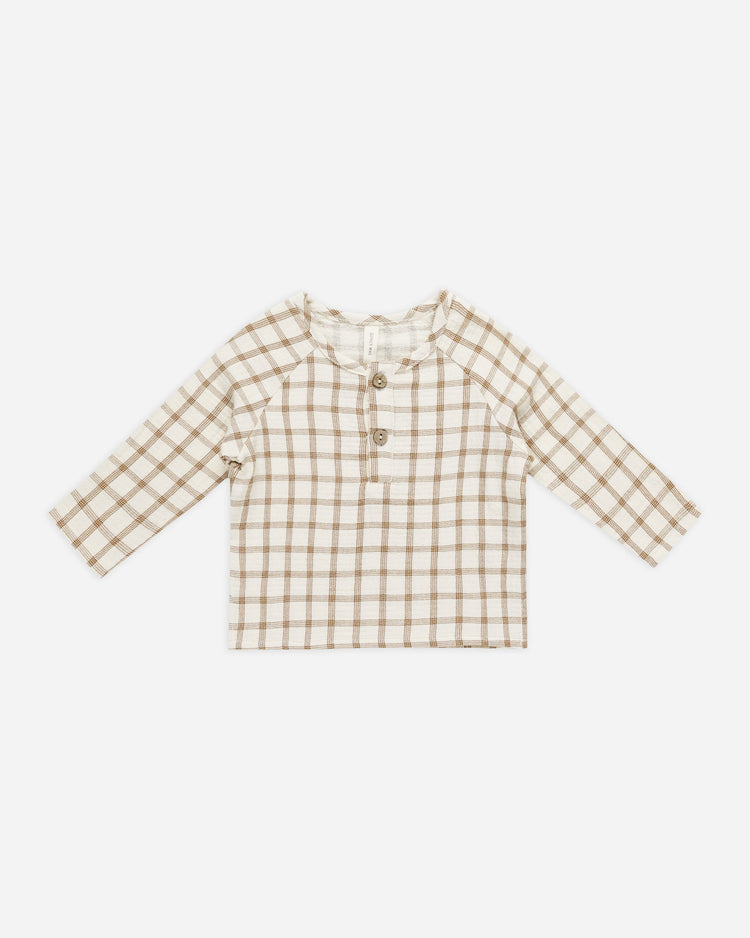 Quincy Mae Zion Shirt Cinnamon Plaid