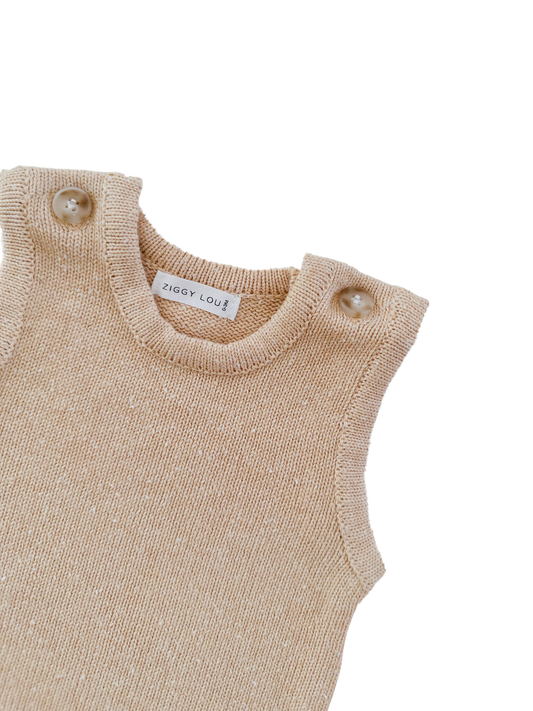 Ziggy Lou Summer Jumpsuit Sand Fleck
