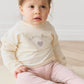 Jamie Kay Organic Cotton Bobbie Sweatshirt Parchment Little Love Violet