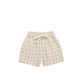 Jamie Kay Organic Cotton Louis Short Gingham Pale Khaki