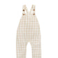 Jamie Kay Organic Cotton Kingston Overall Gingham Pale Khaki