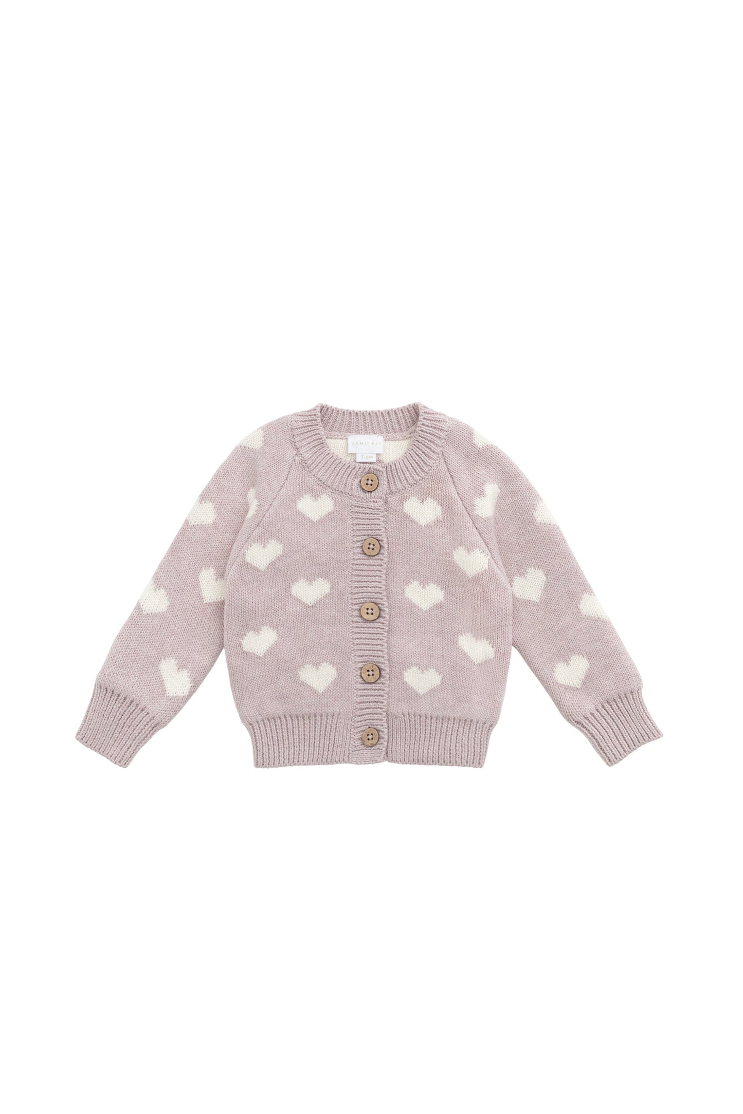 Jamie Kay Camille Cardigan Heart Jacquard Ballerina Marle