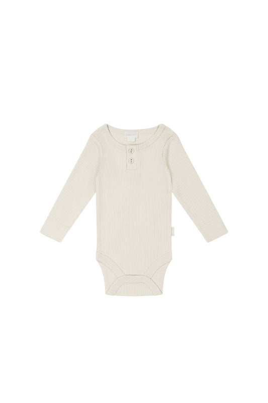 Jamie Kay Organic Cotton Modal Long Sleeve Bodysuit Milk