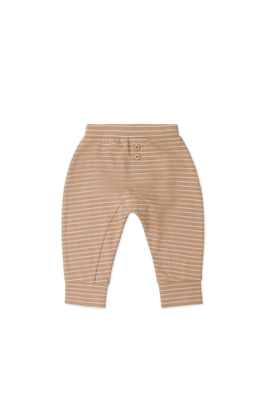 Jamie Kay Organic Cotton Shaun Pant Daily Stripe Pale Terracotta/Buff