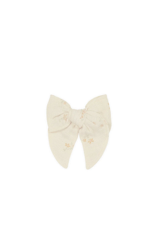 Jamie Kay Organic Cotton Muslin Bow Pauline Chamomile