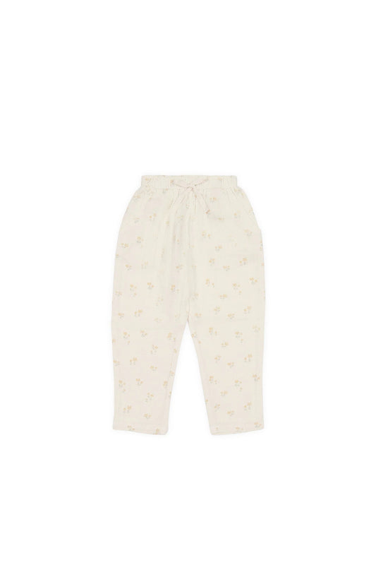 Jamie Kay Organic Cotton Muslin Cordelia Pant - Pauline Chamomile