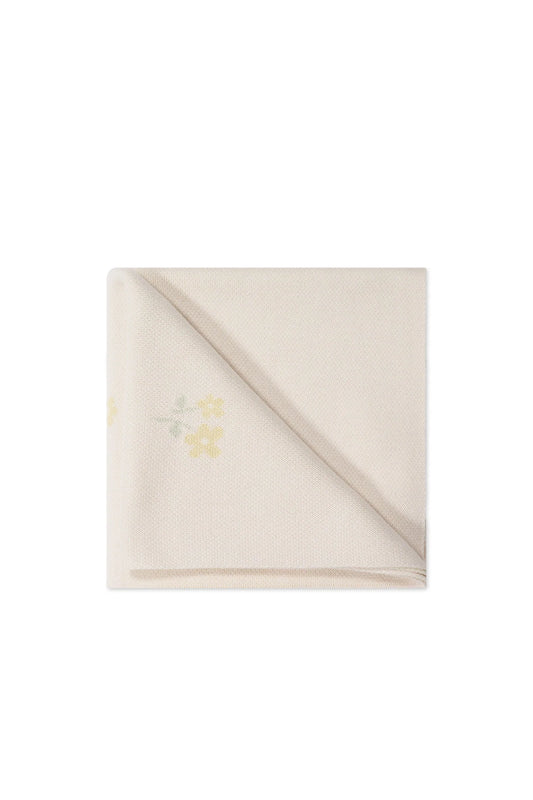 Jamie Kay Pauline Blanket Chamomile Jacquard