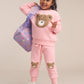 Huxbaby Furry Huxbear Trackpant Blush