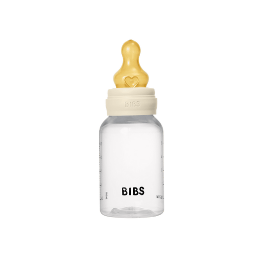 BIBS Dummies 150ml BPA free Plastic Bottle Set Ivory