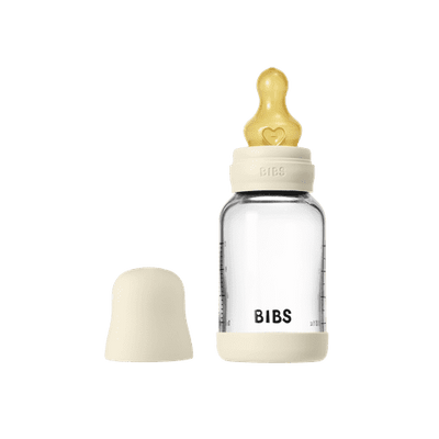 BIBS Dummies 120ml Glass Bottle Set Ivory