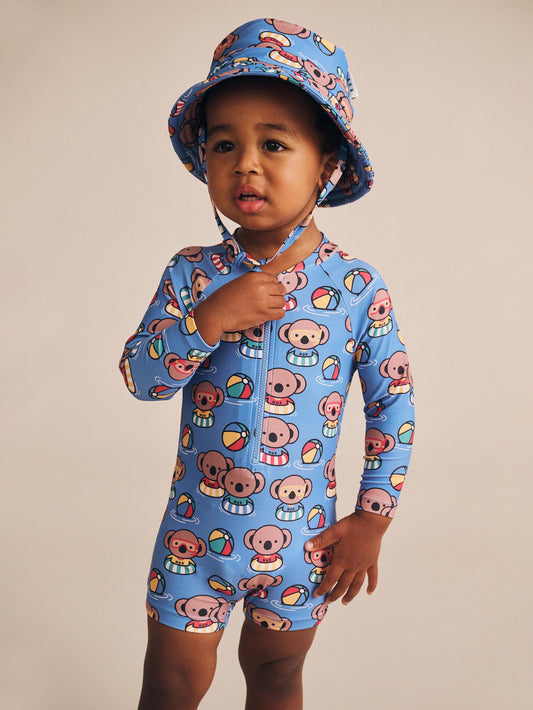 Huxbaby Kel Koala Swimsuit Shortie Marine