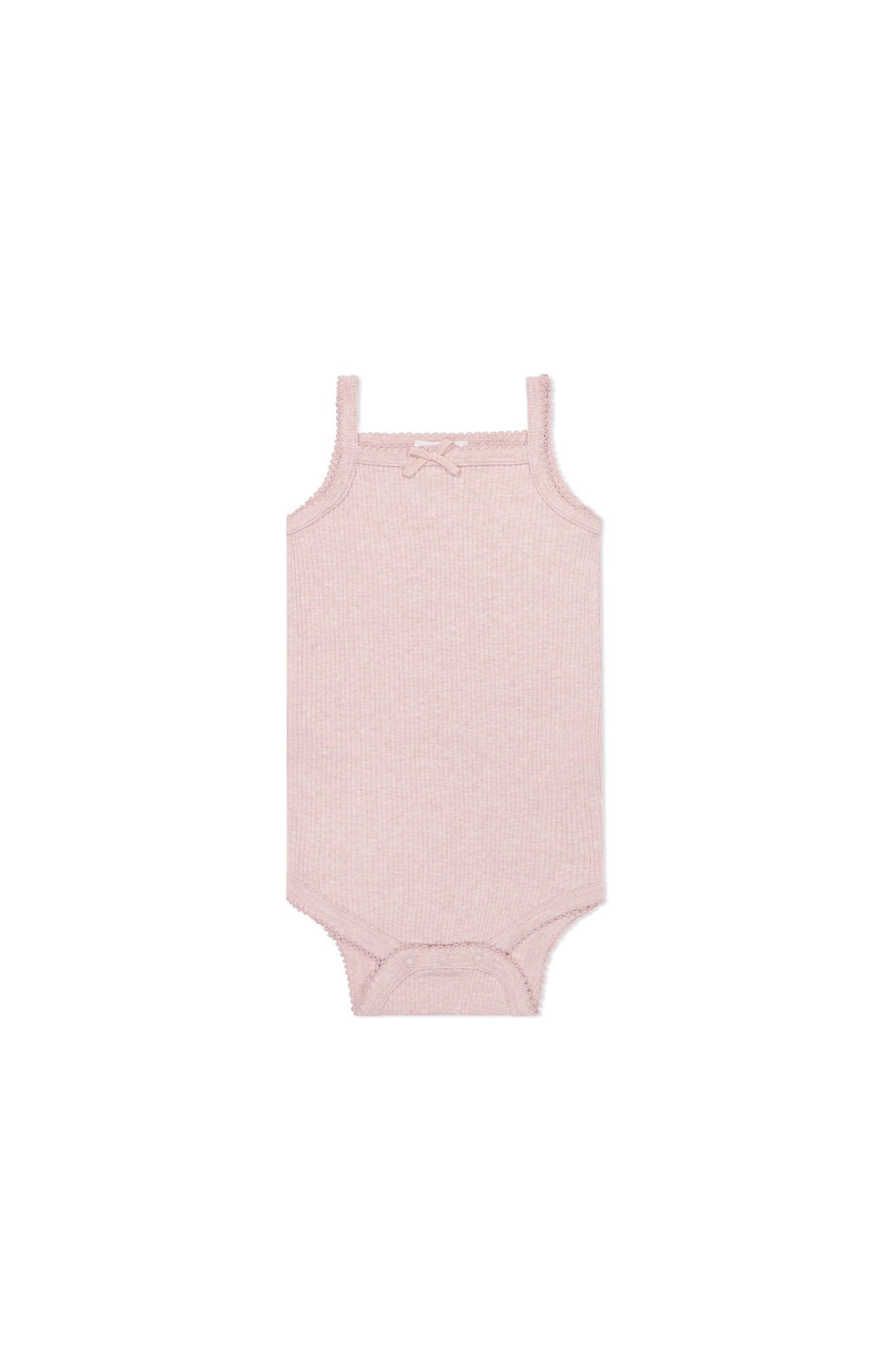 Jamie Kay Organic Cotton Modal Singlet Bodysuit Chalk Marle