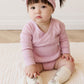 Jamie Kay Organic Cotton Modal Marina Long Sleeve Bodysuit Orchid Marle