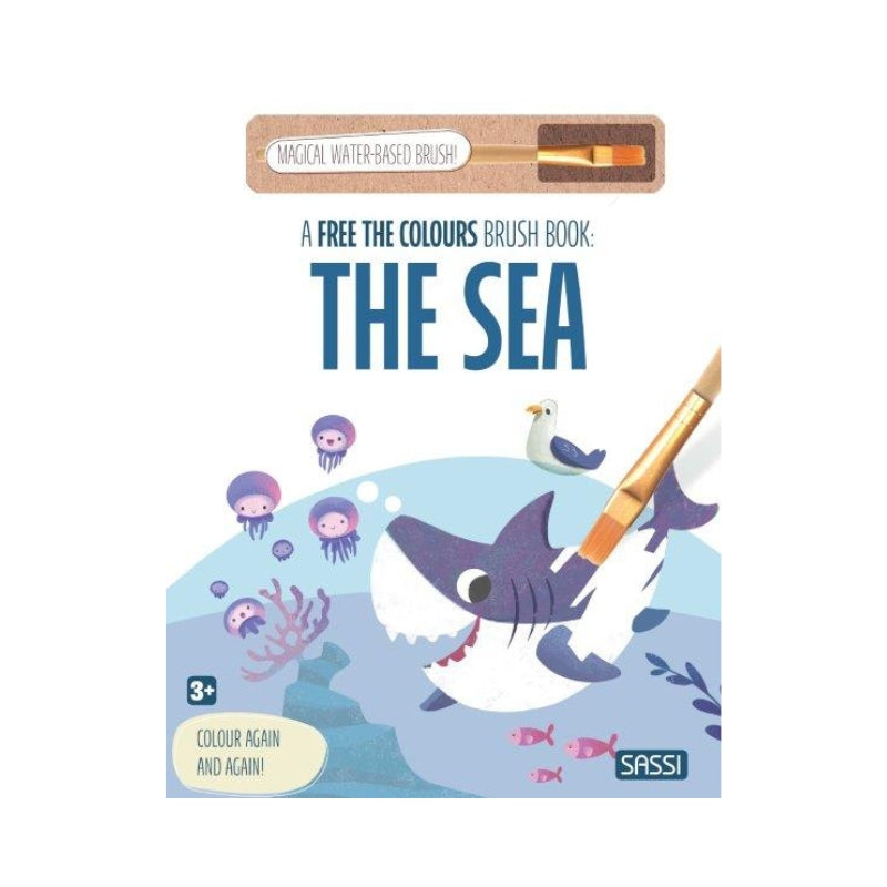 Sassi Free the Colours Reusable Paint Brush Book the Sea