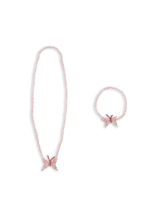 Konges Sløjd Butterfly Necklace and Bracelet Set