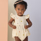 Rylee + Cru Amelia Romper Embroidered Daisies