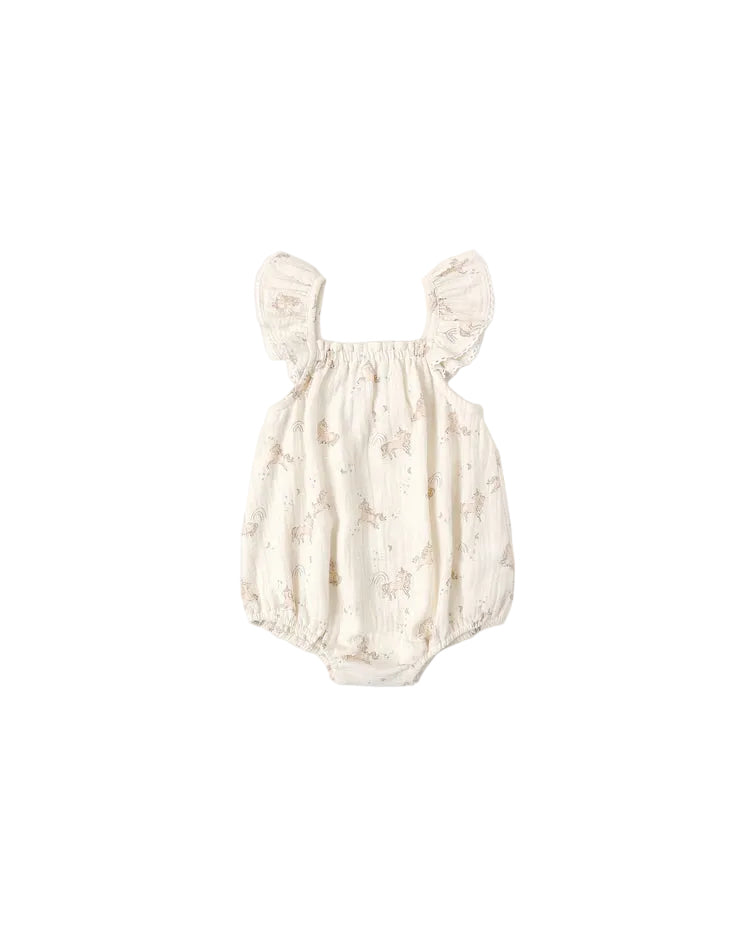 Quincy Mae Bonnie Romper Unicorns