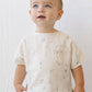 Quincy Mae Woven Boxy Top Space