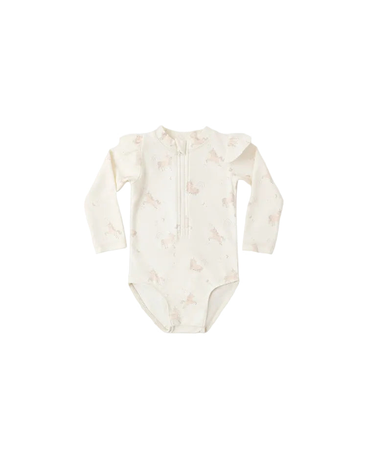 Quincy Mae Byron Rashguard Onepiece Unicorns