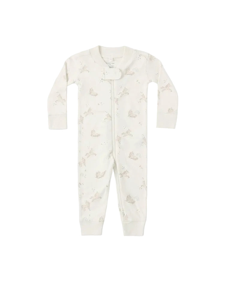 Quincy Mae Zip Long Sleeve Sleeper Unicorns