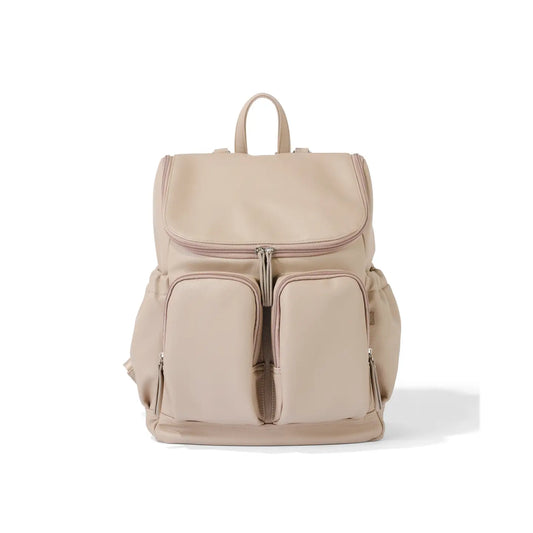 OiOi Vegan Leather Backpack Oat Dimple