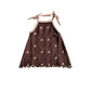 Freckles The Label Pointelle Tie Dress Brown Embroidery Daisy
