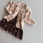 Freckles The Label Pointelle Tie Dress Brown Embroidery Daisy