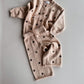 Freckles The Label Cotton Knit Set Embroidery Brown Daisy