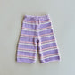 Freckles The Label Raised Stripe Knit Set Aster / Sweetpea / Snow