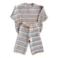 Freckles The Label Raised Stripe Knit Set Oat / Arctic / Snow