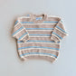 Freckles The Label Raised Stripe Knit Set Oat / Arctic / Snow