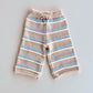 Freckles The Label Raised Stripe Knit Set Oat / Arctic / Snow