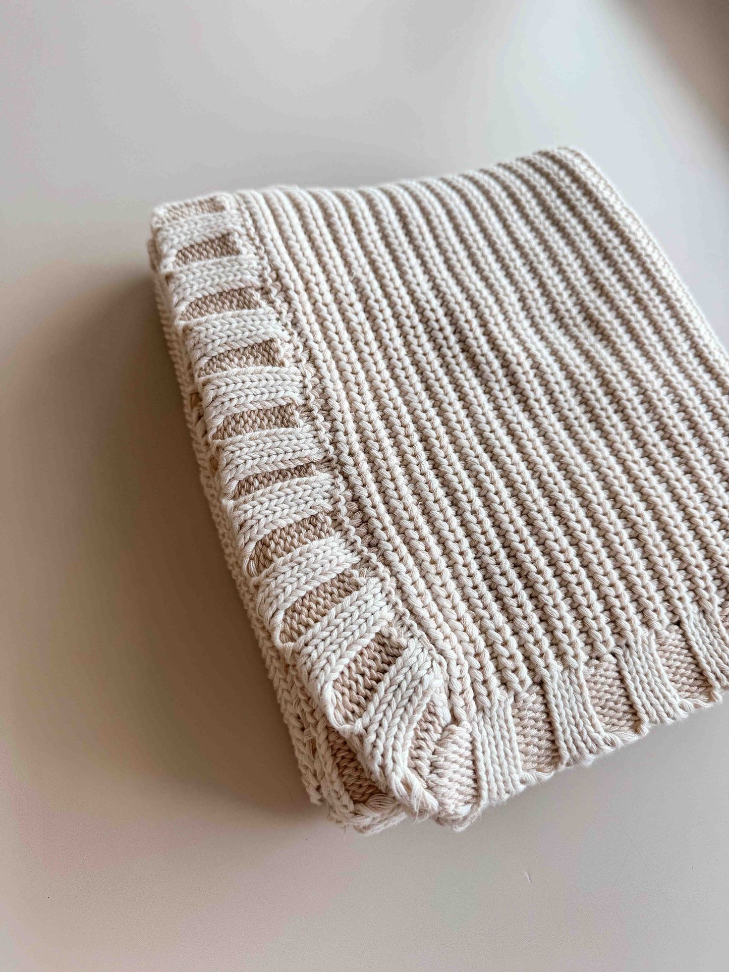 Freckles The Label Chunky Knit Blanket Oat