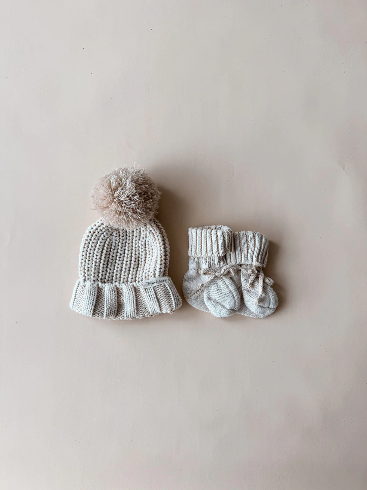 Freckles The Label Chunky Knit Beanie Oat