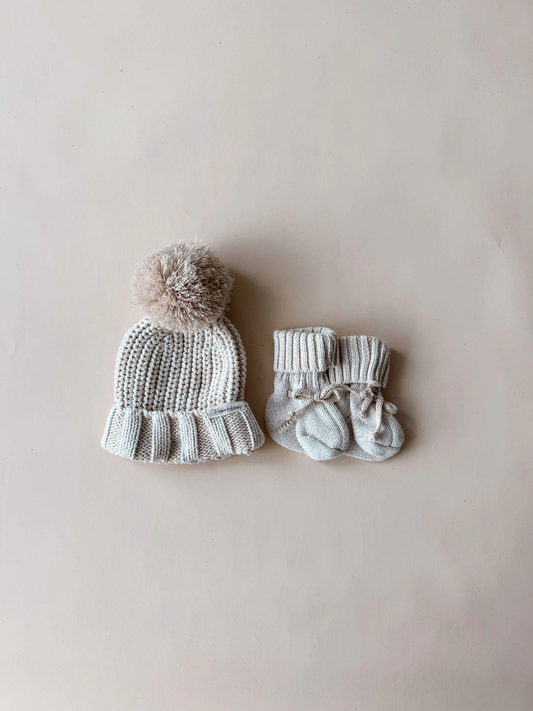 Freckles The Label Chunky Knit Beanie Oat