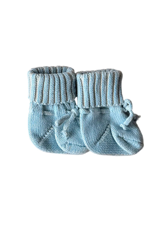 Freckles The Label Chunky Knit Booties Sky